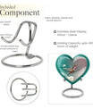 Heart-shaped 10 inch humming bird urn for men