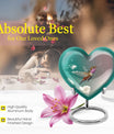 Heart-shaped 10 inch humming bird urn for men