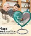 Heart-shaped 10 inch humming bird urn for men