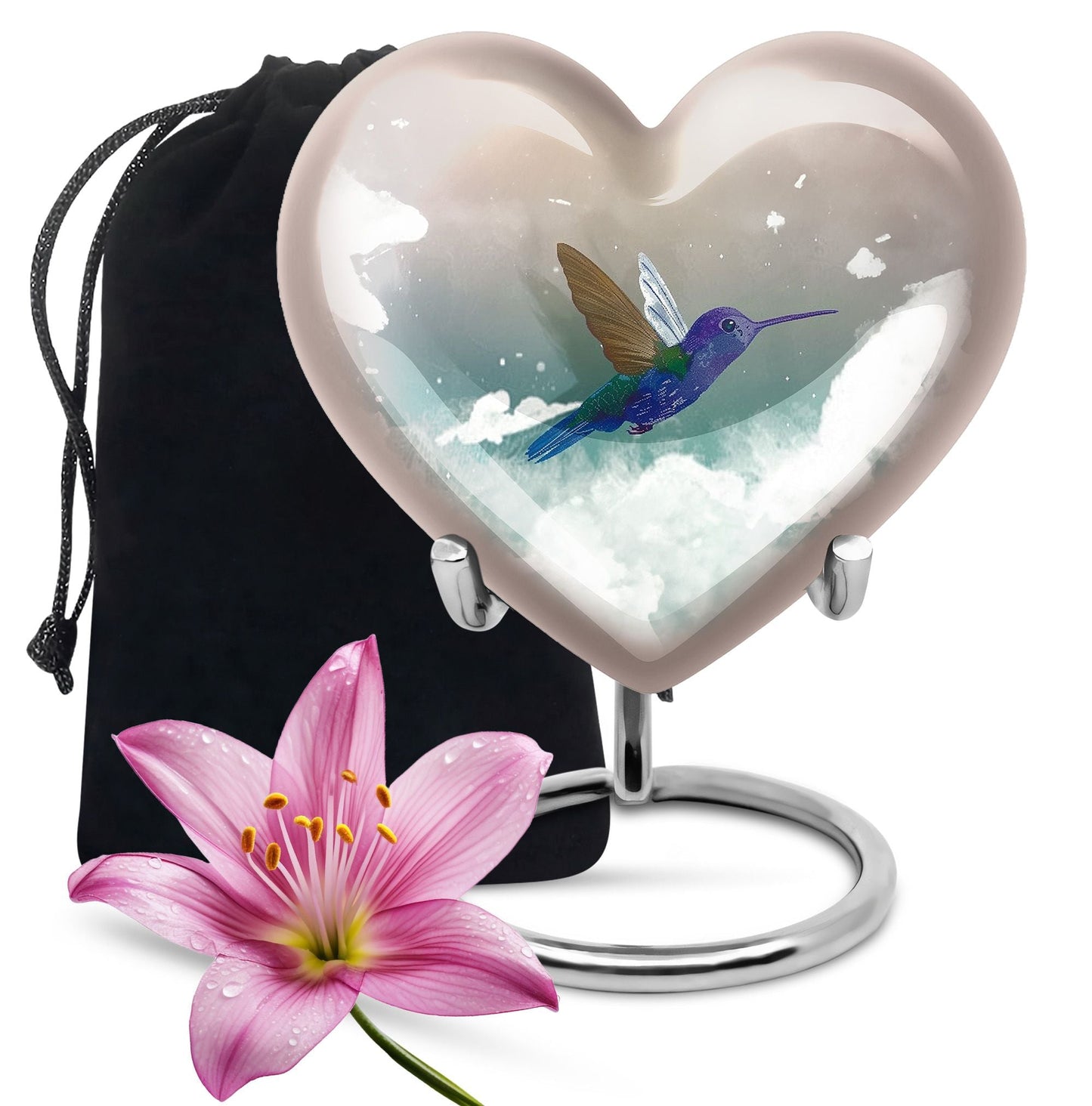 Personalized Bird Cremation Urn for Human Ashes - 10-inch, 200 cu in - Yatskia