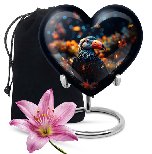 10-inch abstract design heart-shaped Toucans 