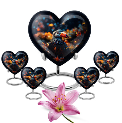 10-inch abstract design heart-shaped Toucans 