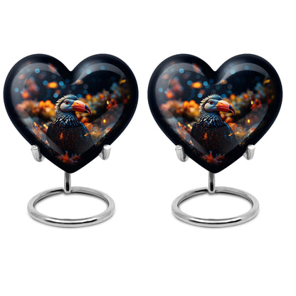 10-inch abstract design heart-shaped Toucans 