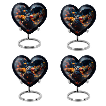 10-inch abstract design heart-shaped Toucans 