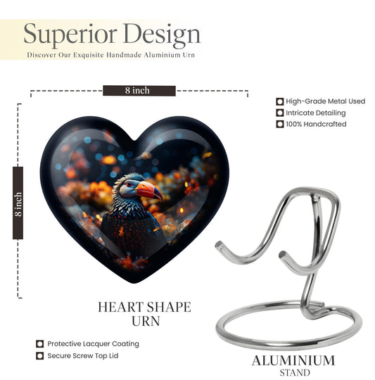 10-inch abstract design heart-shaped Toucans 