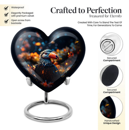 10-inch abstract design heart-shaped Toucans 