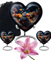 10-inch abstract design heart-shaped Toucans 