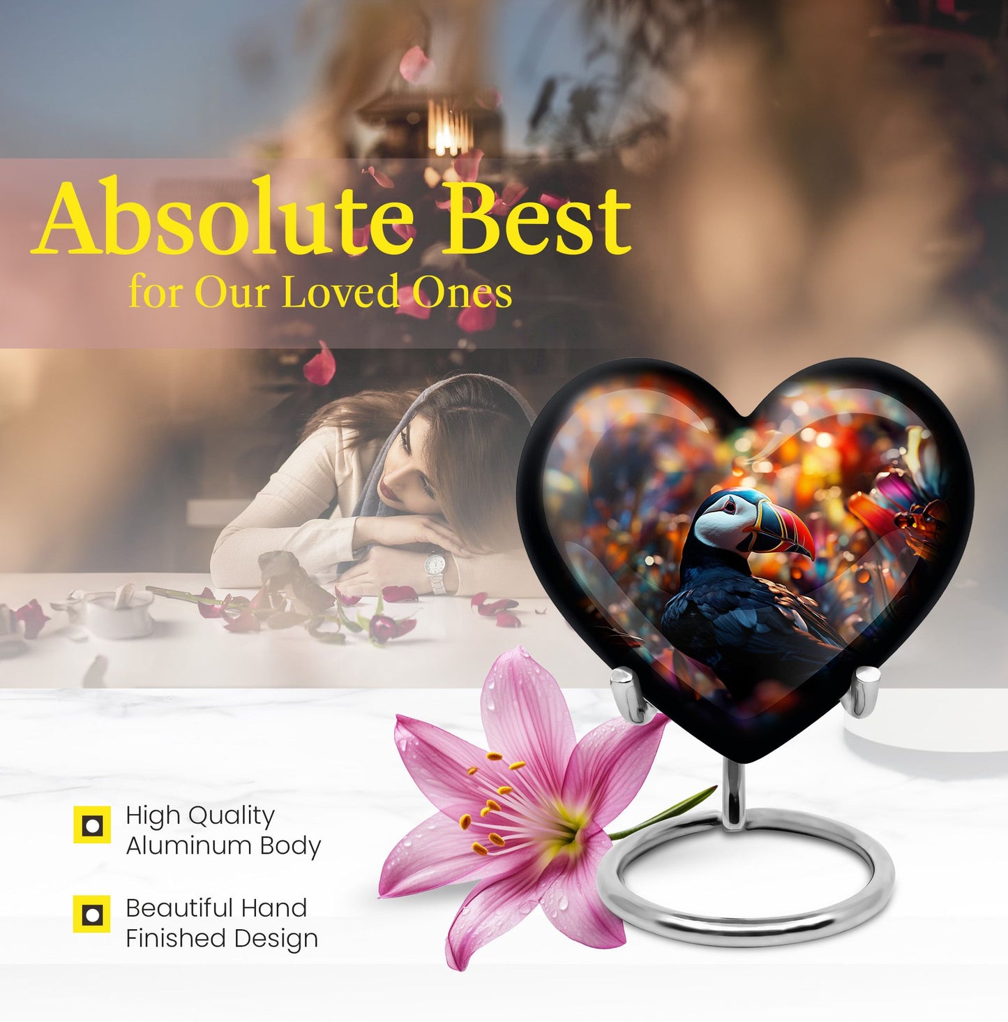 Toucans Heart Urn