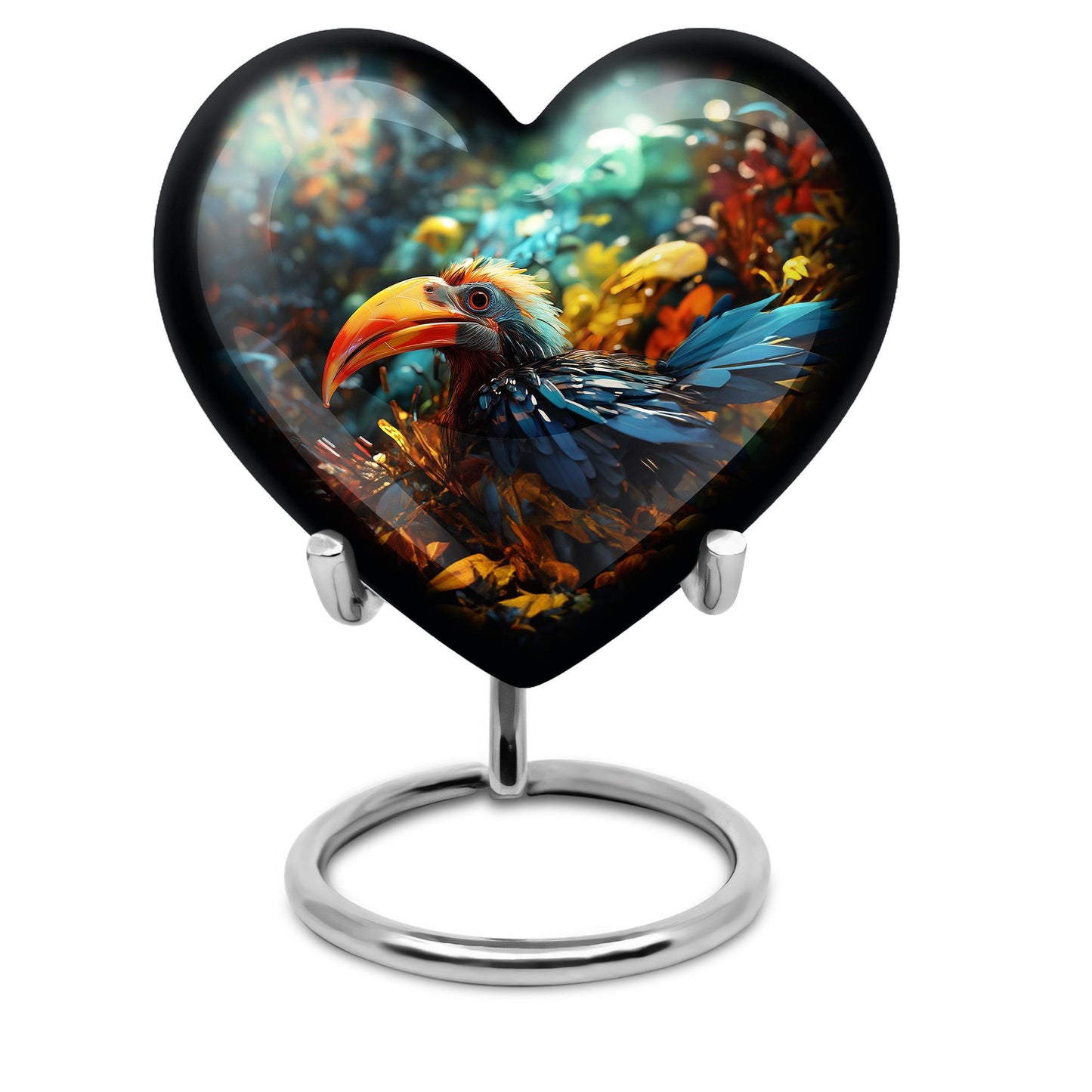 Heart Toucans Urn for adult male ashes