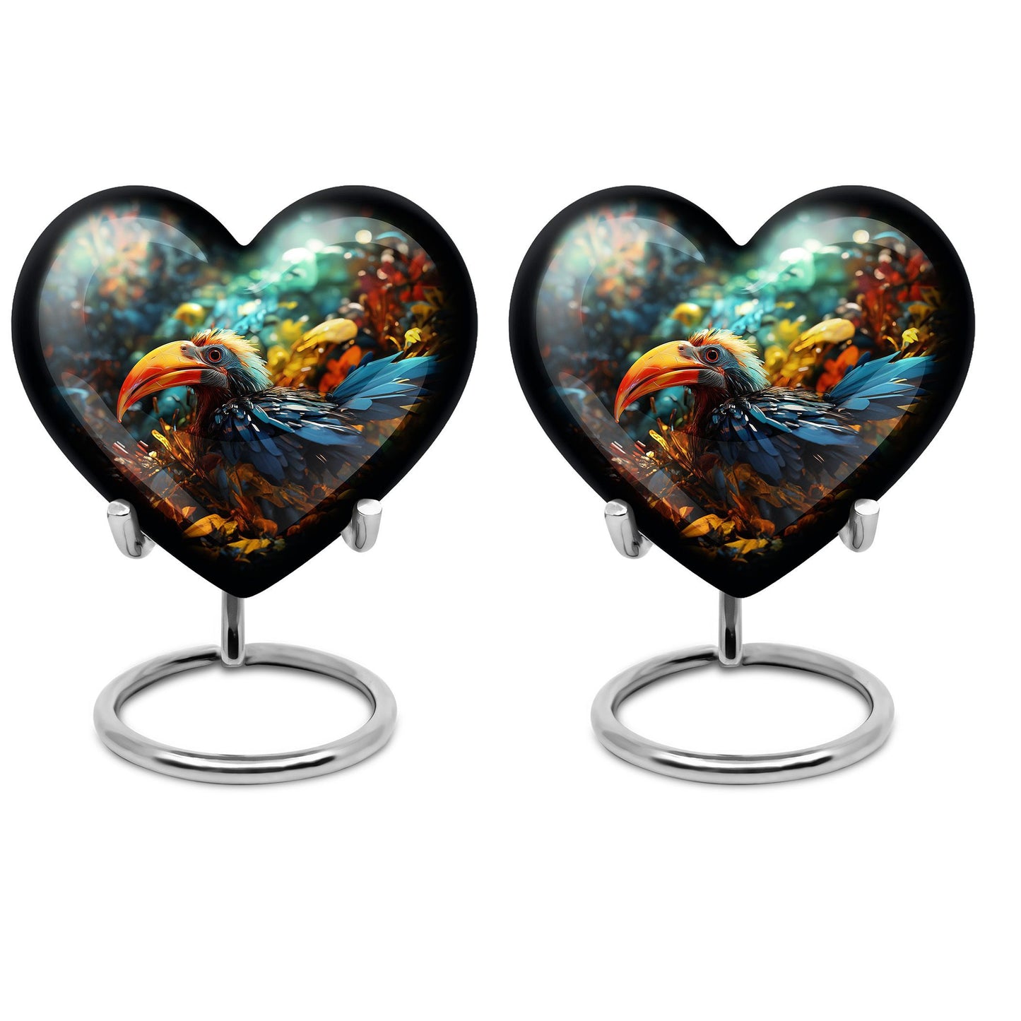 Heart Toucans Urn for adult male ashes