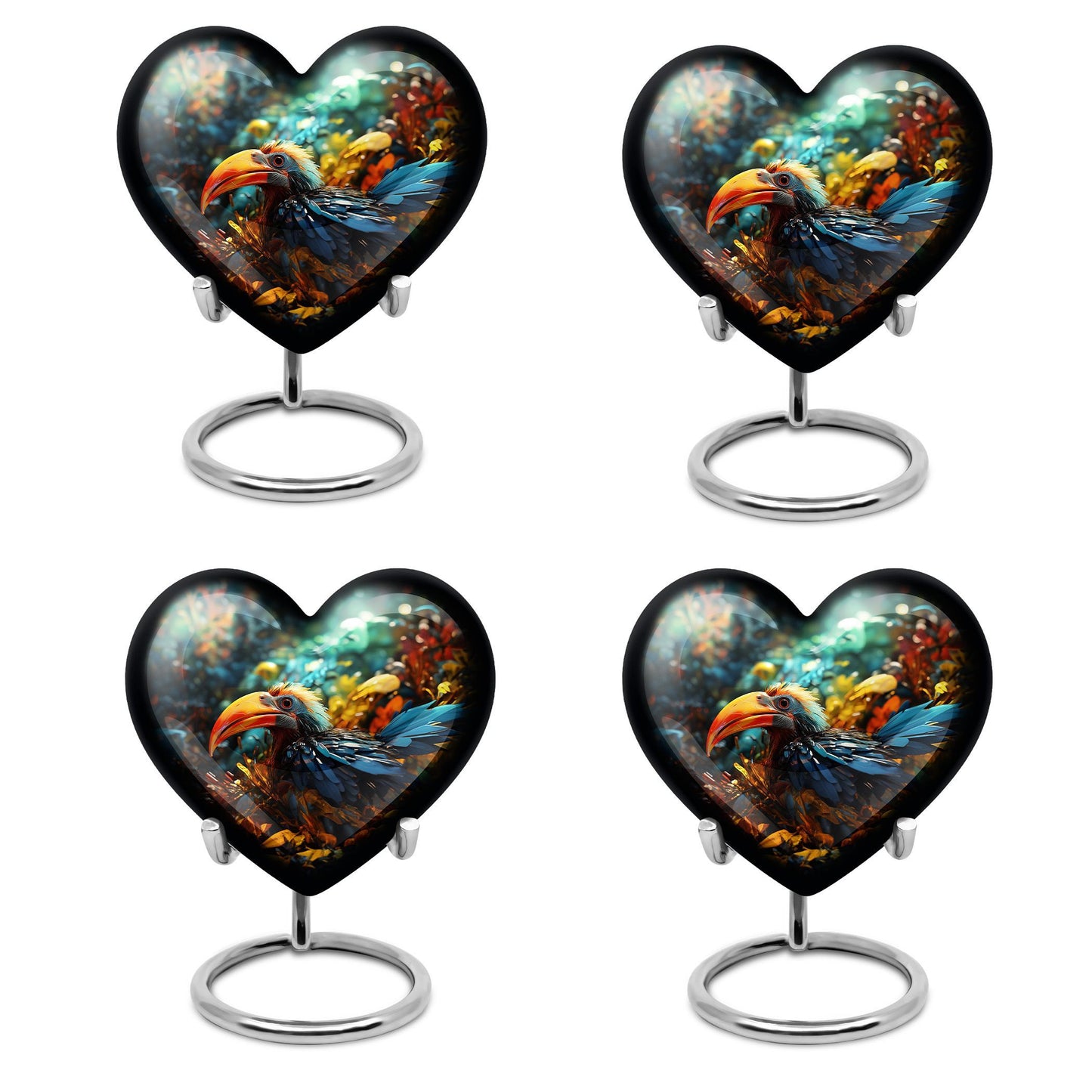 Heart Toucans Urn for adult male ashes