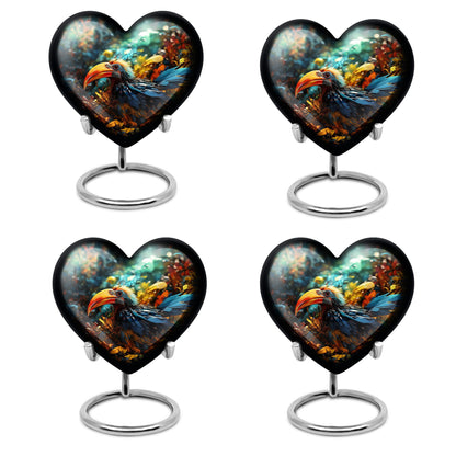 Heart Toucans Urn for adult male ashes