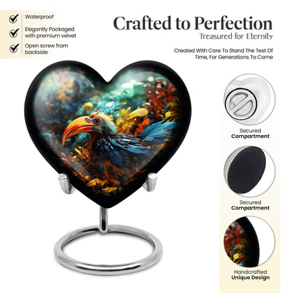 Heart Toucans Urn for adult male ashes
