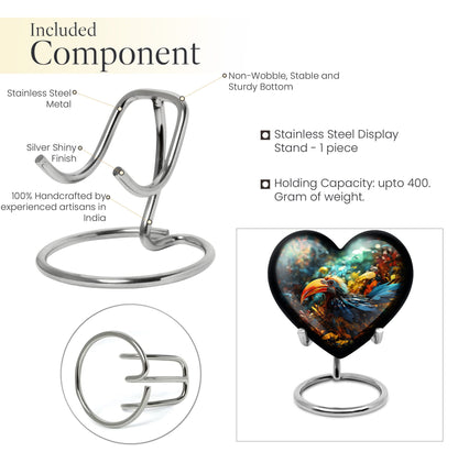 Heart Toucans Urn for adult male ashes