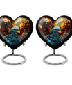heart-shaped toucans urn