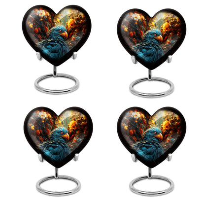 heart-shaped toucans urn