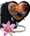 heart-shaped Toucans urn