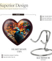 heart-shaped Toucans urn
