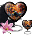 heart-shaped Toucans urn