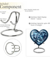 Heart-shaped diamond urn for cremation ashes
