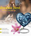 Heart-shaped diamond urn for cremation ashes