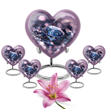 10 inch large Urn with 4 Keepsake 3 Inch Urns