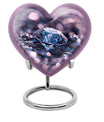 Handcrafted 10-inch diamond heart urn, memorial large 