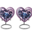 Handcrafted 10-inch diamond heart urn, memorial large 