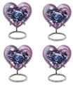 Handcrafted 10-inch diamond heart urn, memorial large 