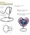 Handcrafted 10-inch diamond heart urn, memorial large 