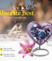 Handcrafted 10-inch diamond heart urn, memorial large 