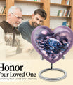 Handcrafted 10-inch diamond heart urn, memorial large 