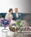 Handcrafted 10-inch diamond heart urn, memorial large 