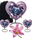 Handcrafted 10-inch diamond heart urn, memorial large 