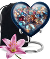 heart-shaped, 10-inch diamond Urn for ashes