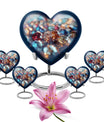heart-shaped, 10-inch diamond Urn for ashes