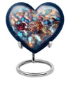 heart-shaped, 10-inch diamond Urn for ashes