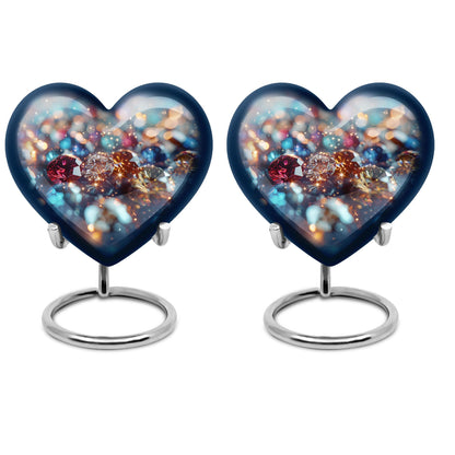 heart-shaped, 10-inch diamond Urn for ashes