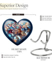 heart-shaped, 10-inch diamond Urn for ashes