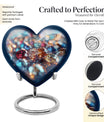 heart-shaped, 10-inch diamond Urn for ashes