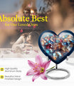 heart-shaped, 10-inch diamond Urn for ashes