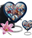 heart-shaped, 10-inch diamond Urn for ashes