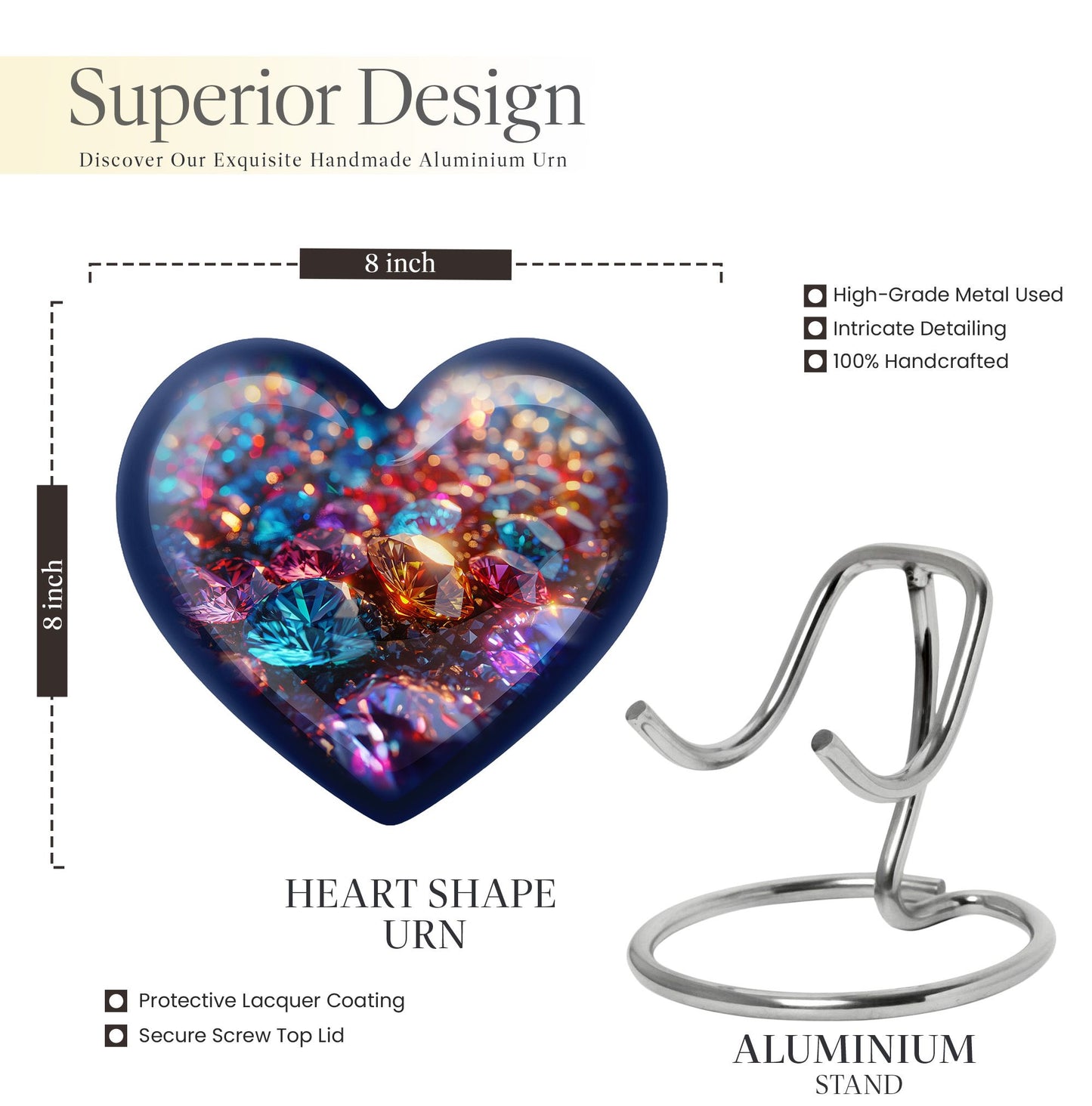 diamond urn for adult human ashes