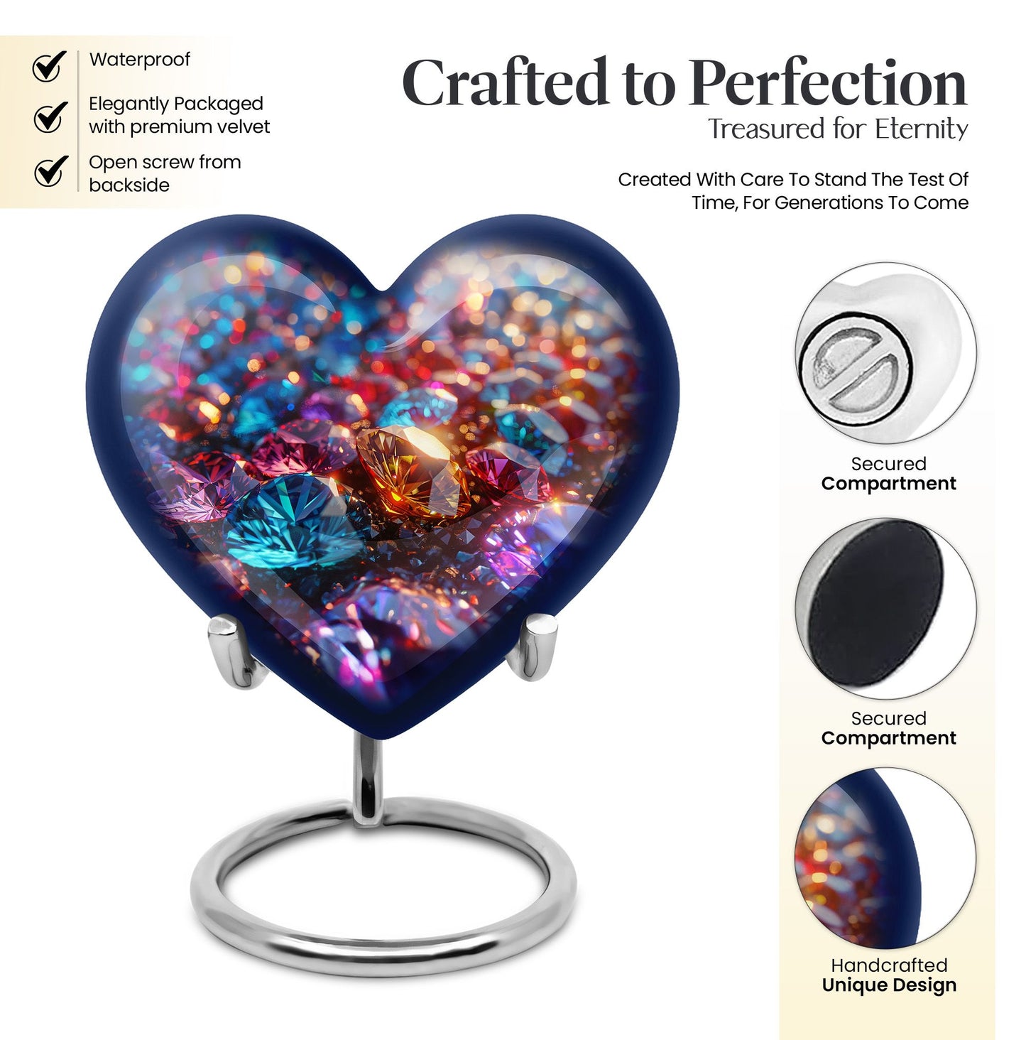 diamond urn for adult human ashes