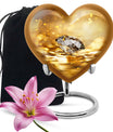 Heart-shaped diamond urn for men