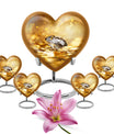 Heart-shaped diamond urn for men