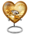 Heart-shaped diamond urn for men