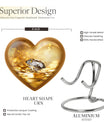 Heart-shaped diamond urn for men