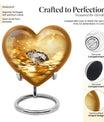 Heart-shaped diamond urn for men