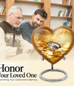 Heart-shaped diamond urn for men